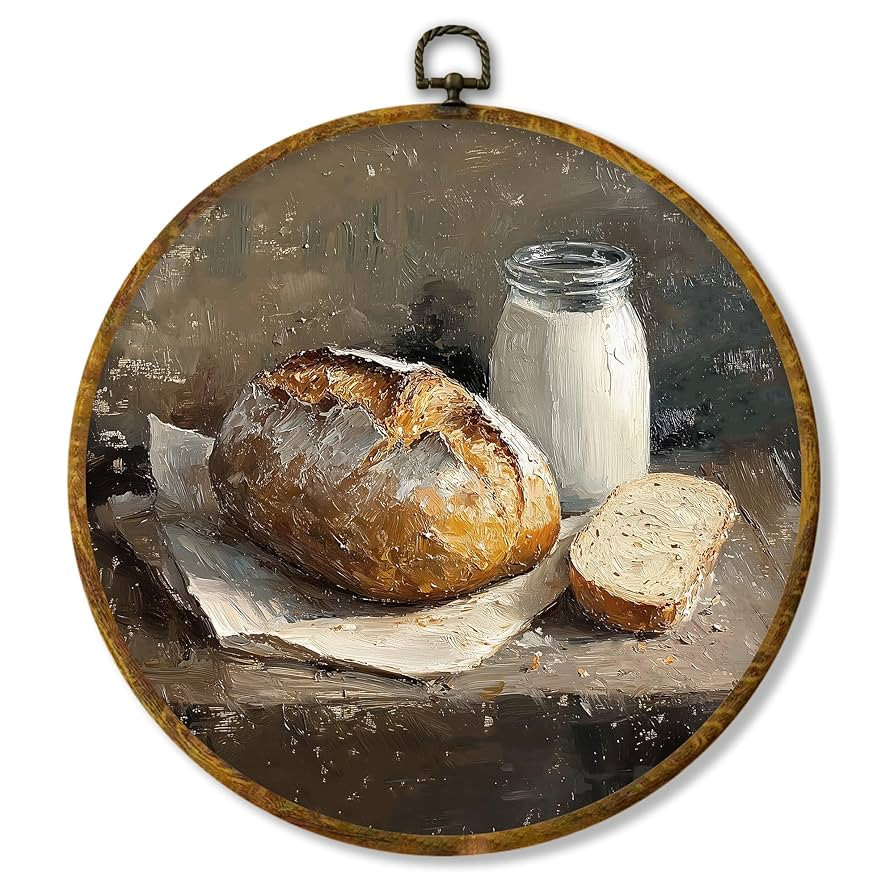 shiviody Bread Kitchen Canvas Wall Art Decor, Coffee Bar Wall Decor, Vintage French Brunch Bread ... | Amazon (US)