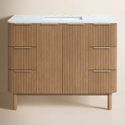 Nova 42" Marble Top Single Sink Vanity | Wayfair North America