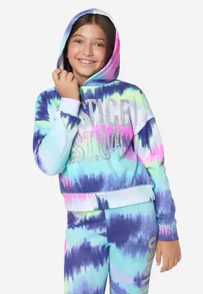 Tie-Dye Rib Hem Hoodie | Justice