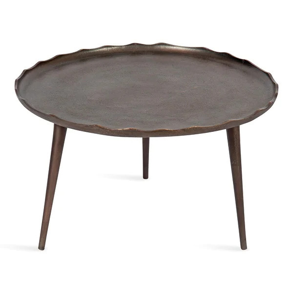 Kate and Laurel Alessia Round Coffee Table - 25x25x15 - Bronze | Bed Bath & Beyond