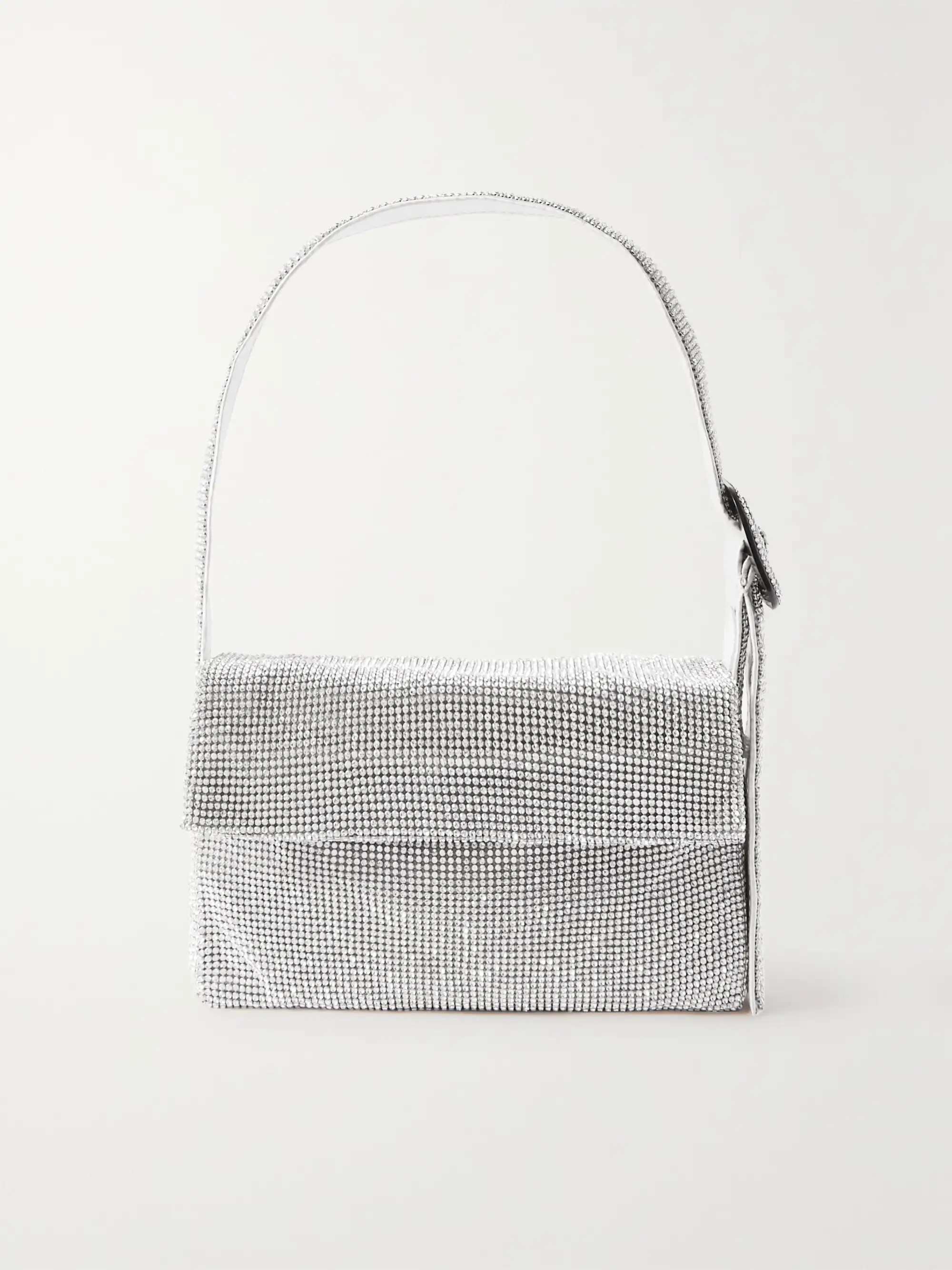 Vitty La Mignon crystal-embellished satin shoulder bag | NET-A-PORTER (US)