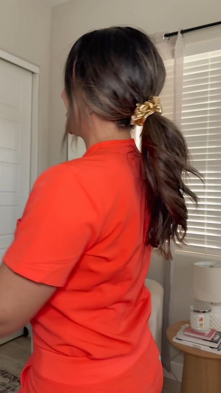 Scrubs are 20% today! I love this scrub color and hair tie! 

#LTKstyletip #LTKSeasonal #LTKmidsize