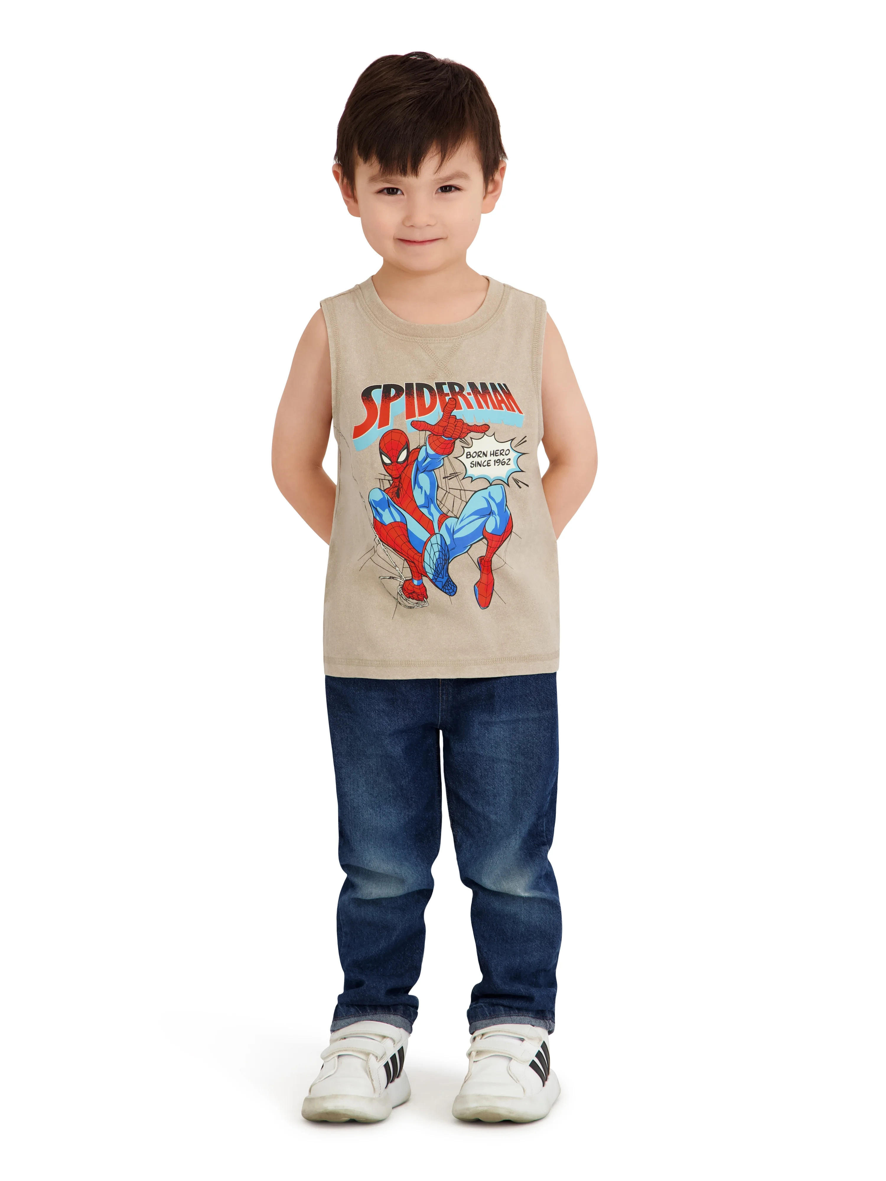 Spiderman Toddler Boy Sleeveless Muscle Tank, Sizes 12M-5T - Walmart.com | Walmart (US)