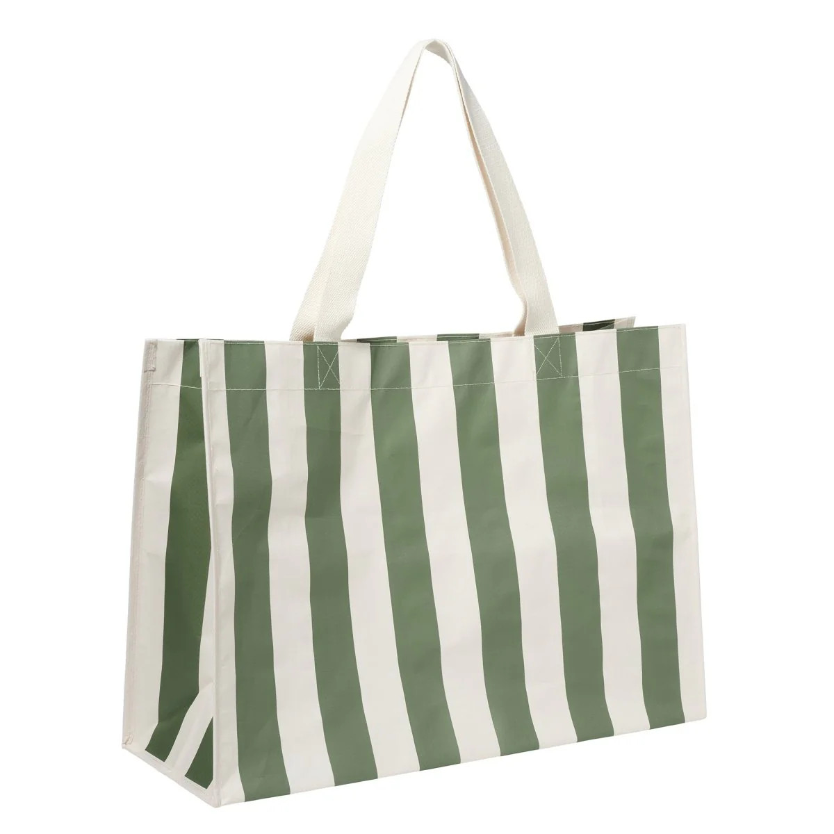 Carryall Beach Bag - The Vacay Olive Stripe | SUNNYLIFE US