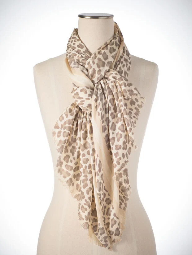 Alluring Leopard Oblong Scarf | Talbots
