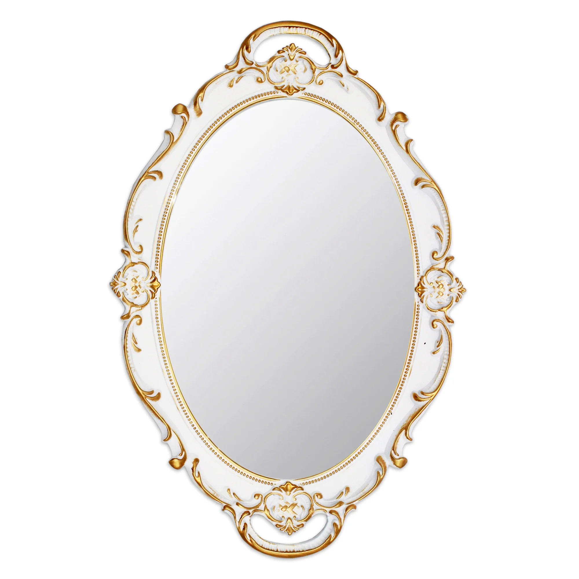 Vintage Mirror Small Wall Mirror Hanging Mirror 14.5 x 10 inchs Oval White | Walmart (US)
