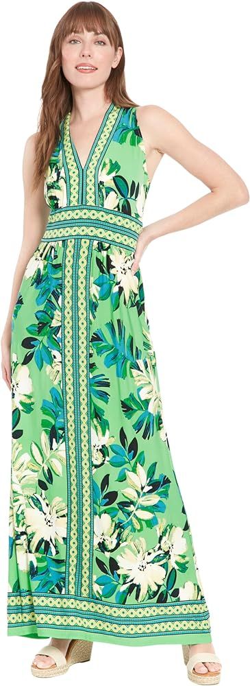 London Times Sleeveless V-Neck Maxi Casual Dresses for Women | Amazon (US)