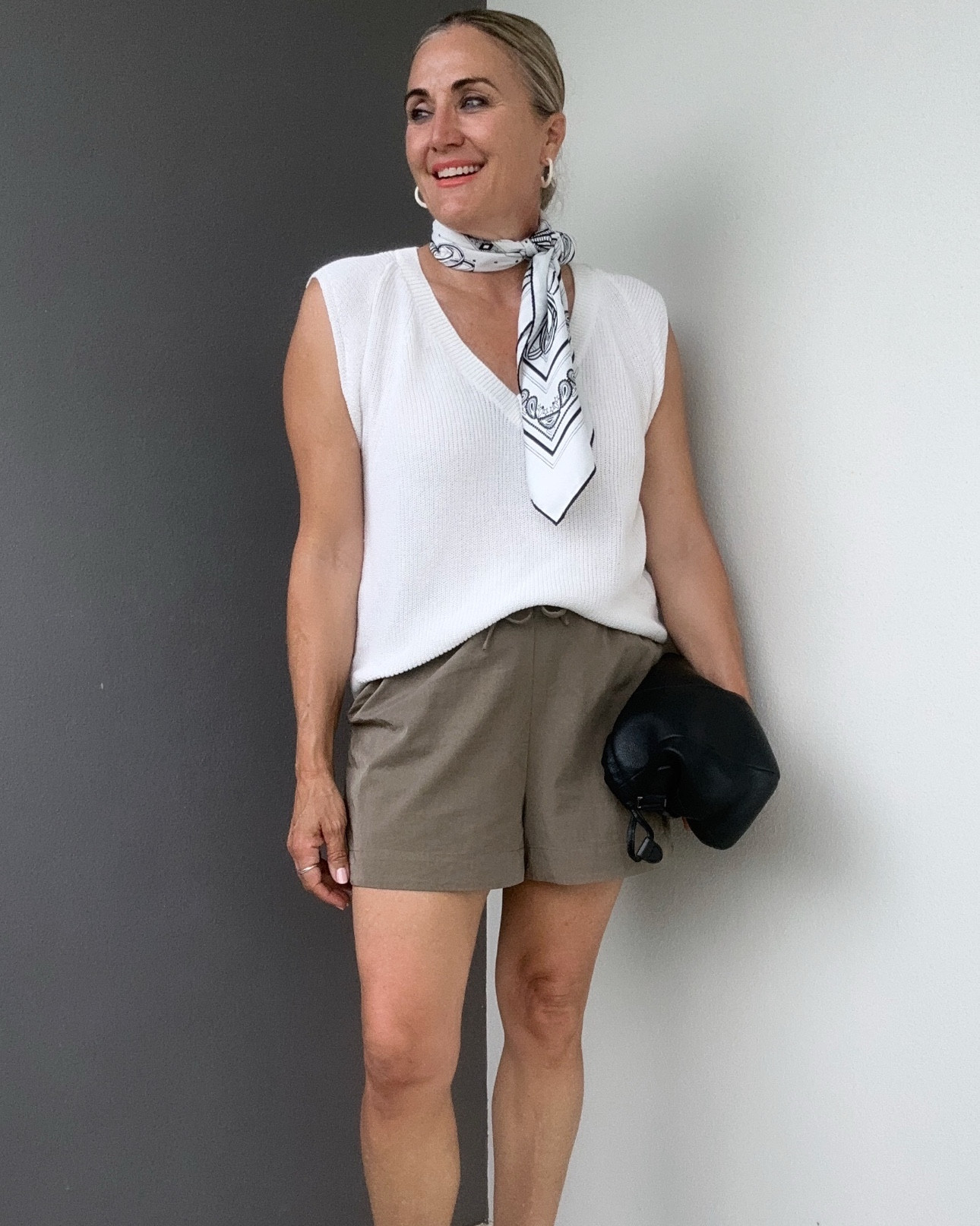 Casual Sunday styling when comfort is key but you still want to look stylish. 
My tip, raid your scarf draw. 
Vest size XS 
Shorts size 8

#LTKover50style #LTKsummer #LTKaustralia