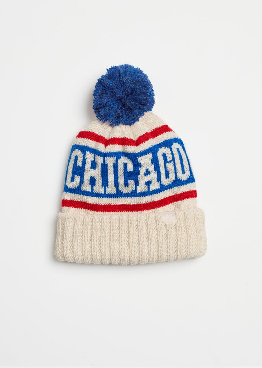 Adult Mad Hatter Chicago Varsity Beanie - Royal &amp; Red | Alice & Wonder
