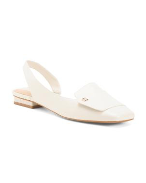 Leather Teagan Slingback Flats | TJ Maxx