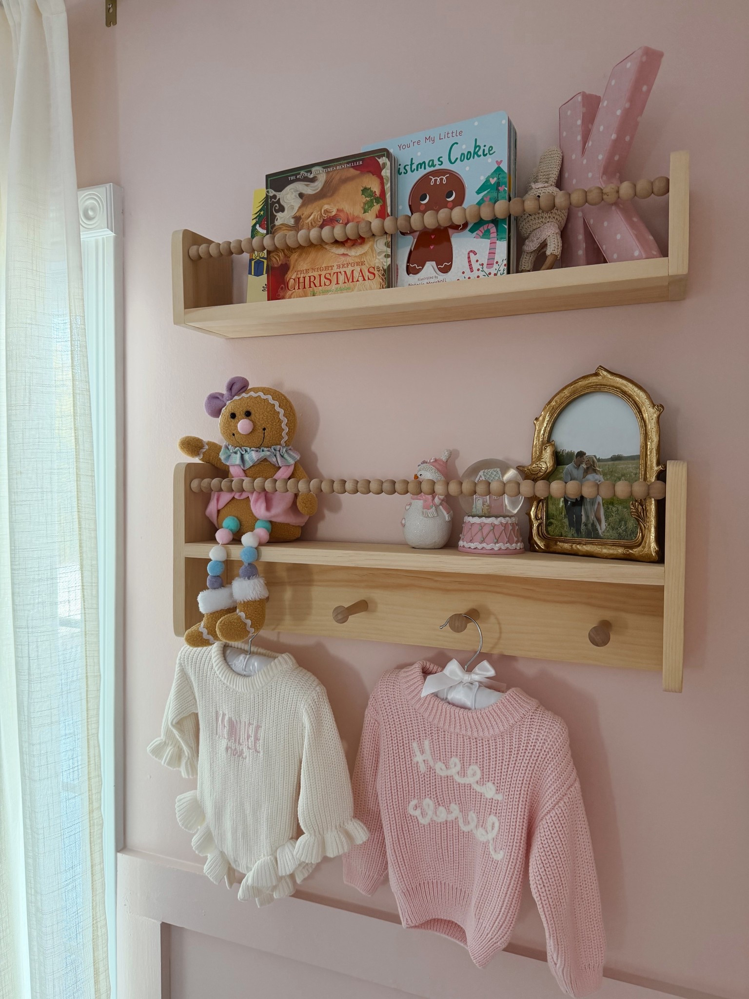 Loving decorating this shelf!! 👶🏼🩷

#LTKBaby #LTKHoliday #LTKKids