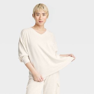 Women's French Terry Oversized Lounge Sweatshirt - Colsie™ | Target