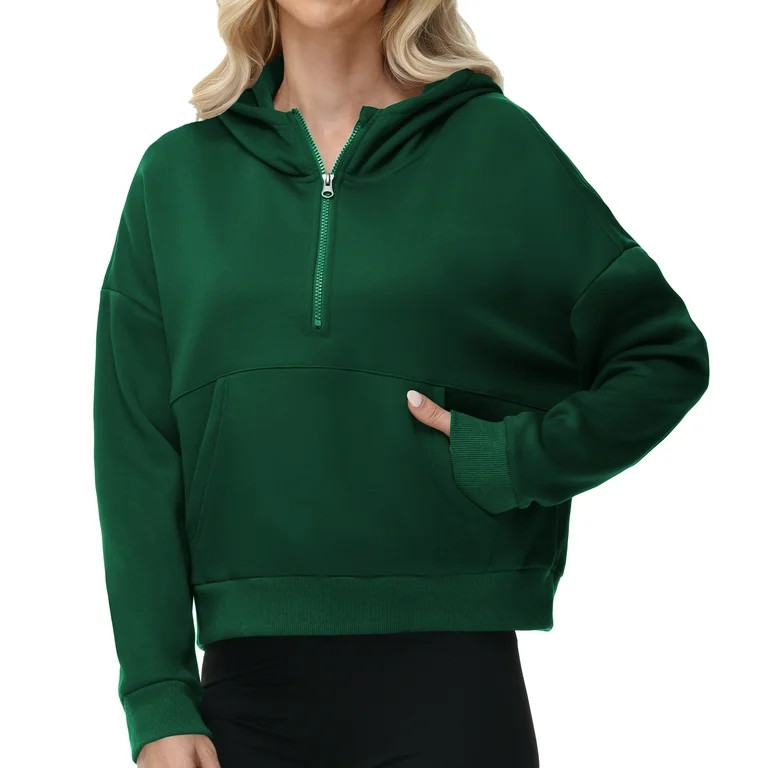 Satankud Womens Hoodies Vans Lined Collar Pullover 1/2 Zipper Sweatshirts Long Sleeve Casual Work... | Walmart (US)