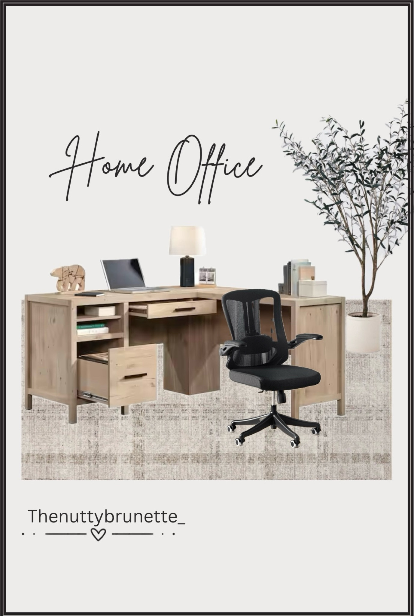 Home office, natural wood, L desk, work from home, HWA, desk chair, olive tree, office plant, office rug, Loloi, target, Amazon home

#LTKfindsunder100 #LTKhome #LTKover40