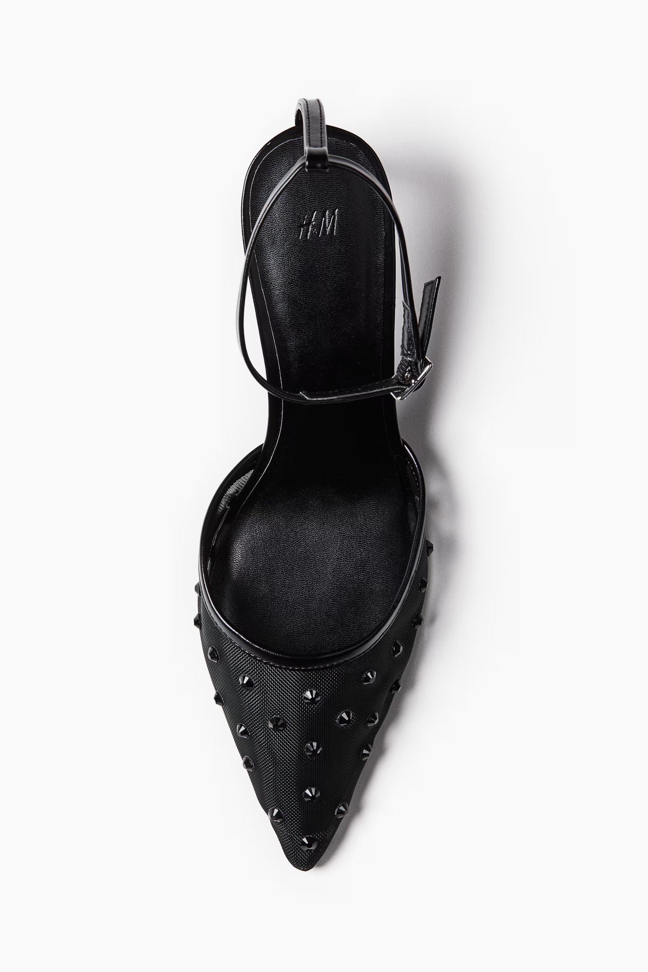 Rhinestone-Embellished Mesh Pumps | H&M (US + CA)