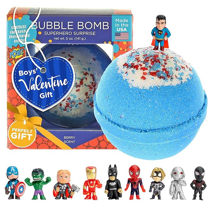Superhero Bath Bombs for Kids & Boys with Surprise Hero Toys Inside (1 Pack) - Large Bubble Bath ... | Amazon (US)