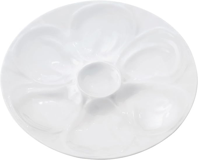 Maine Man Oyster Plate, Fine Porcelain, 6-Well Serving Dish For Preparing And Enjoying Oysters An... | Amazon (US)