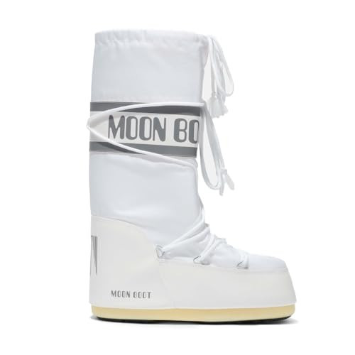 Moon Boot, Icon Nylon Insulated Slip On Unisex Snow Boots, M11.5-13, W12.5-14, White | Amazon (US)