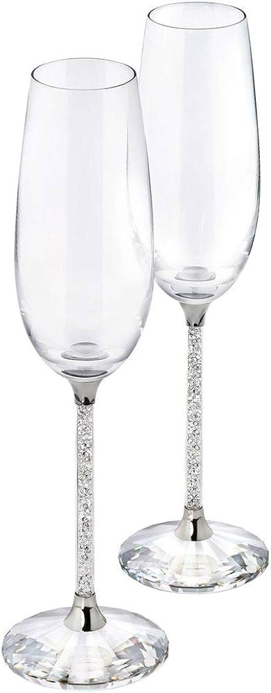 SWAROVSKI Crystalline Clear Crystal Toasting Flutes, Set of 2 | Amazon (US)