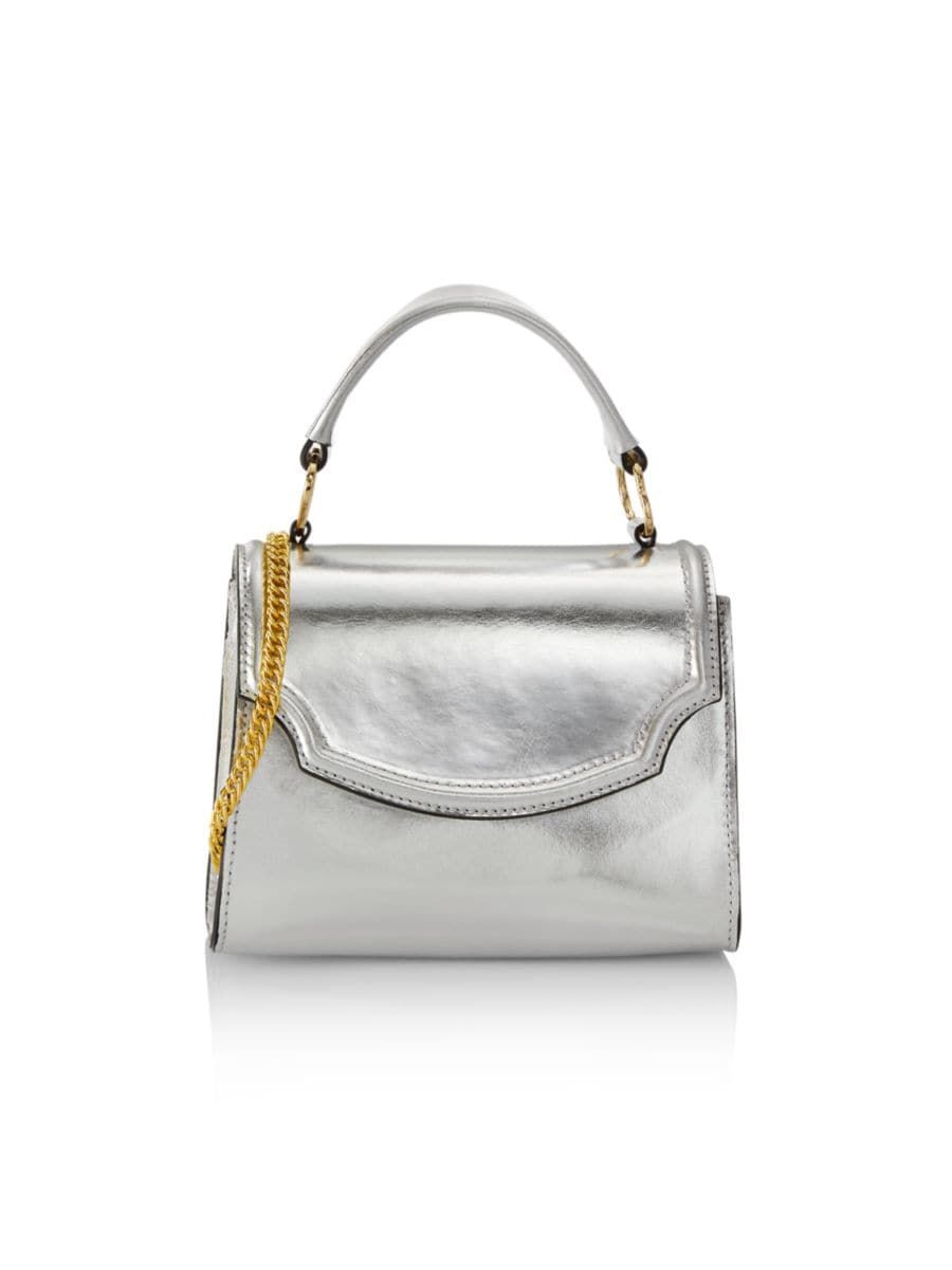 Chiara Metallic Leather Mini Top-Handle Bag | Saks Fifth Avenue