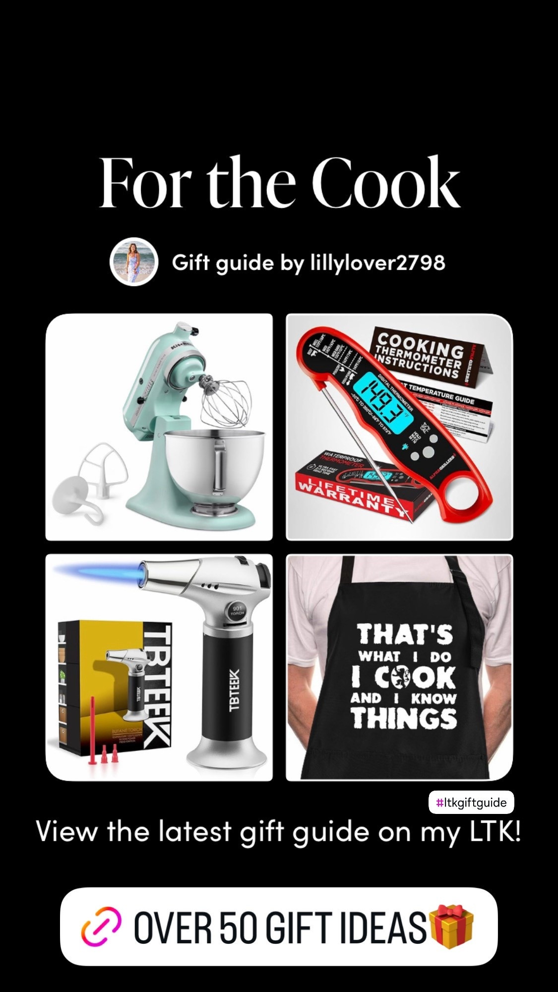 
For the Cook

Perfect presents and stocking stuffers for the kitchen-obsessed! Whether they're mastering the basics or cooking like a pro, these essentials and chef-worthy gadgets will inspire delicious creativity.

Gifts for cooks, Gifts for home chefs, Cooking gift ideas, Kitchen gift guide, Best gifts for food lovers, Stocking stuffers for cooks, Holiday gifts for chefs, Gifts for people who love to cook, Must-have kitchen tools, Essential cooking tools, Chef-approved gadgets, Kitchen essentials, Culinary tools, Innovative kitchen gadgets, Pro-level cookware, Everyday kitchen must-haves, gifts for the goodie, gift for her, gift for him, 


#LTKHome #LTKMens #LTKfoodie #LTKHoliday #LTKGiftGuide #LTKSaleAlert