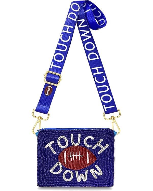 NVENF Game Day Purse for Women Beaded Football Crossbody Purse TOUCH DOWN Shoulder Bag Game Day O... | Amazon (US)