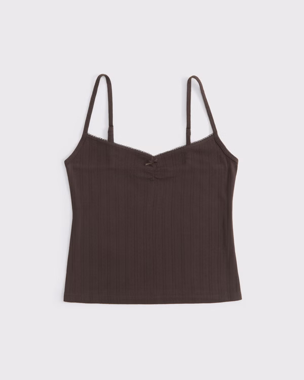 Women's Pointelle Sleep Cami | Women's Sleepwear & Loungewear | Abercrombie.com | Abercrombie & Fitch (US)