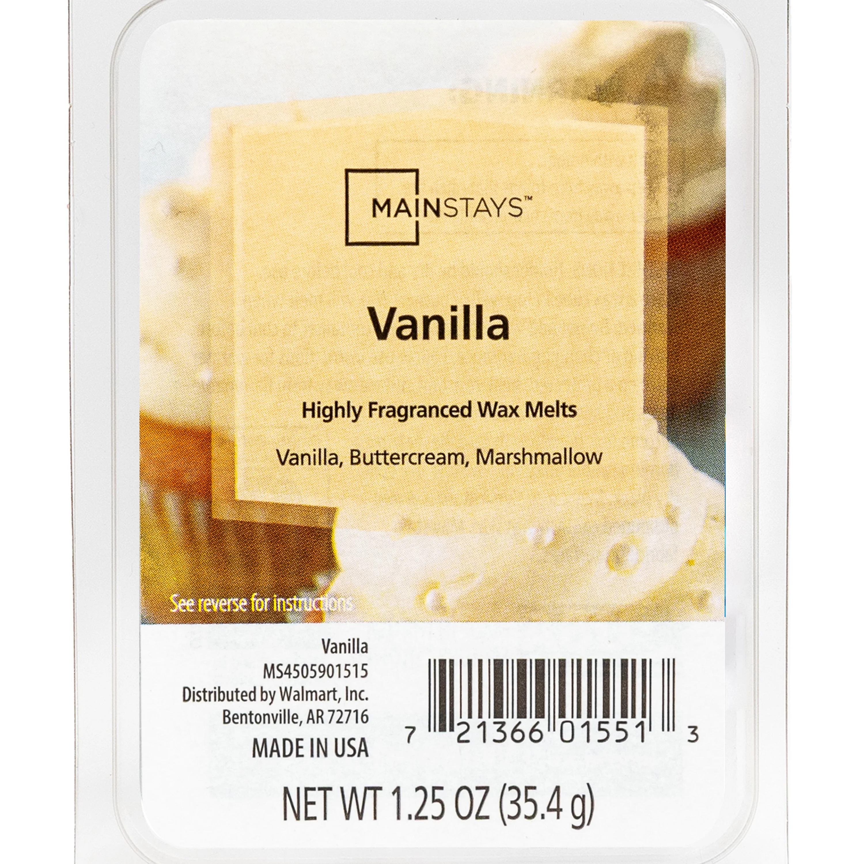 Mainstays 6 Cube Wax Melts, Vanilla, 1.25 oz | Walmart (US)