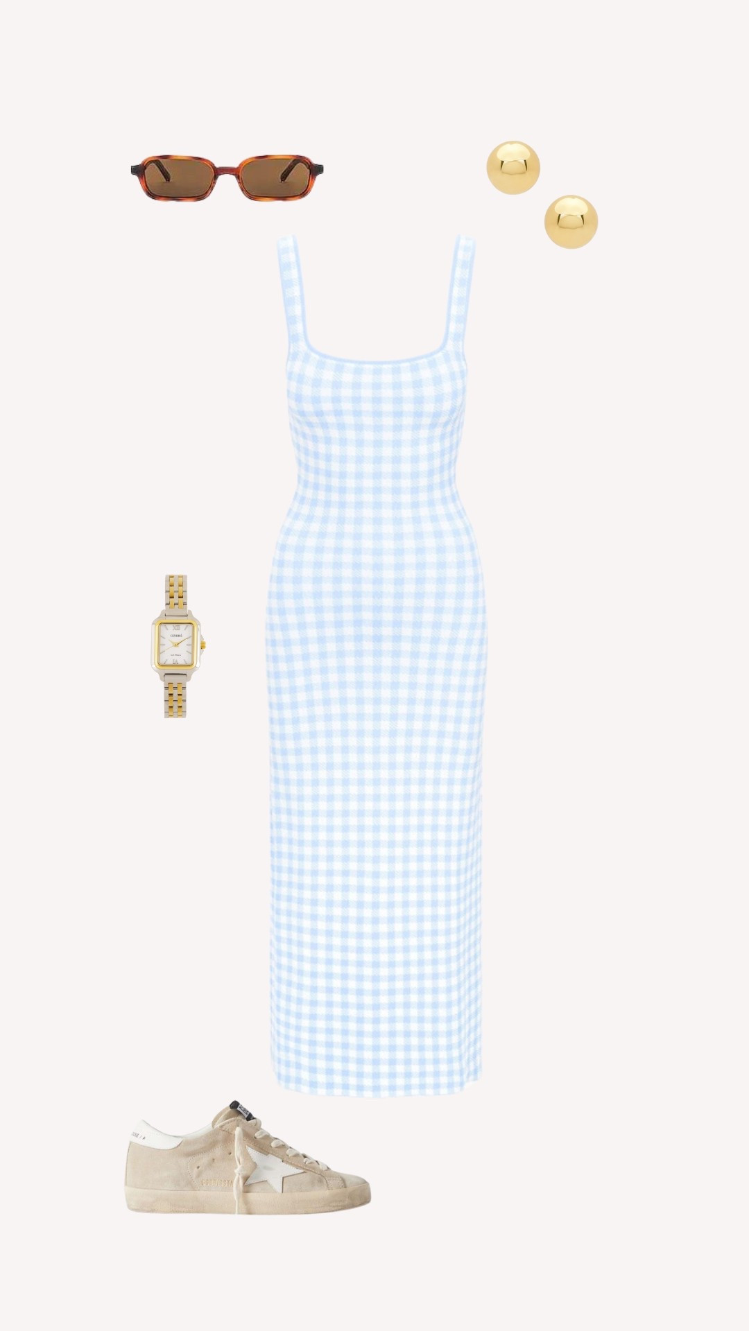 Staud blue gingham dress spring outfit inspo 

#LTKParties #LTKStyleTip #LTKSeasonal