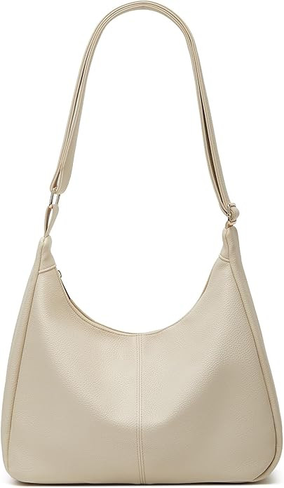 Slouchy PU Leather Hobo Bags Women Trendy Underarm Shoulder Bag Cute Crescent Crossbody Purse Ret... | Amazon (US)