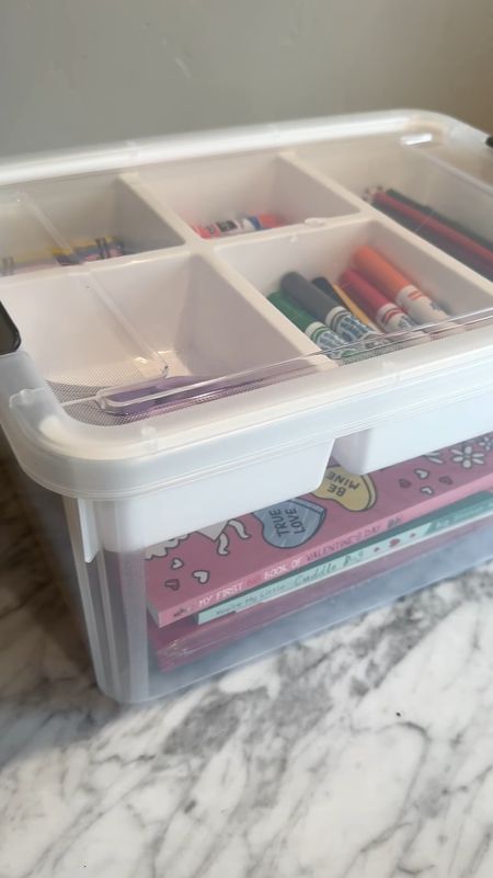

These Amazon totes are perfection and can hold so many different items. We love that there is a tray at the top with different compartments that you can easily remove.

Our favorite way to use this tote is for art supplies for our kiddos. All the art supplies have their own compartment and fit perfectly.

You could also use it for legos, craft supplies,
office supplies, or any other items that you want. 

You can also click the link in our profile and then tap “shop our instagram feed”

#LTKsalealert #LTKhome #LTKkids
