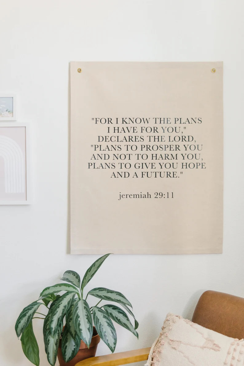 Custom Bible Verse Banner, Custom Christian Tapestry, Bible Verse Tapestry, Bible Verse Canvas Ba... | Etsy (US)