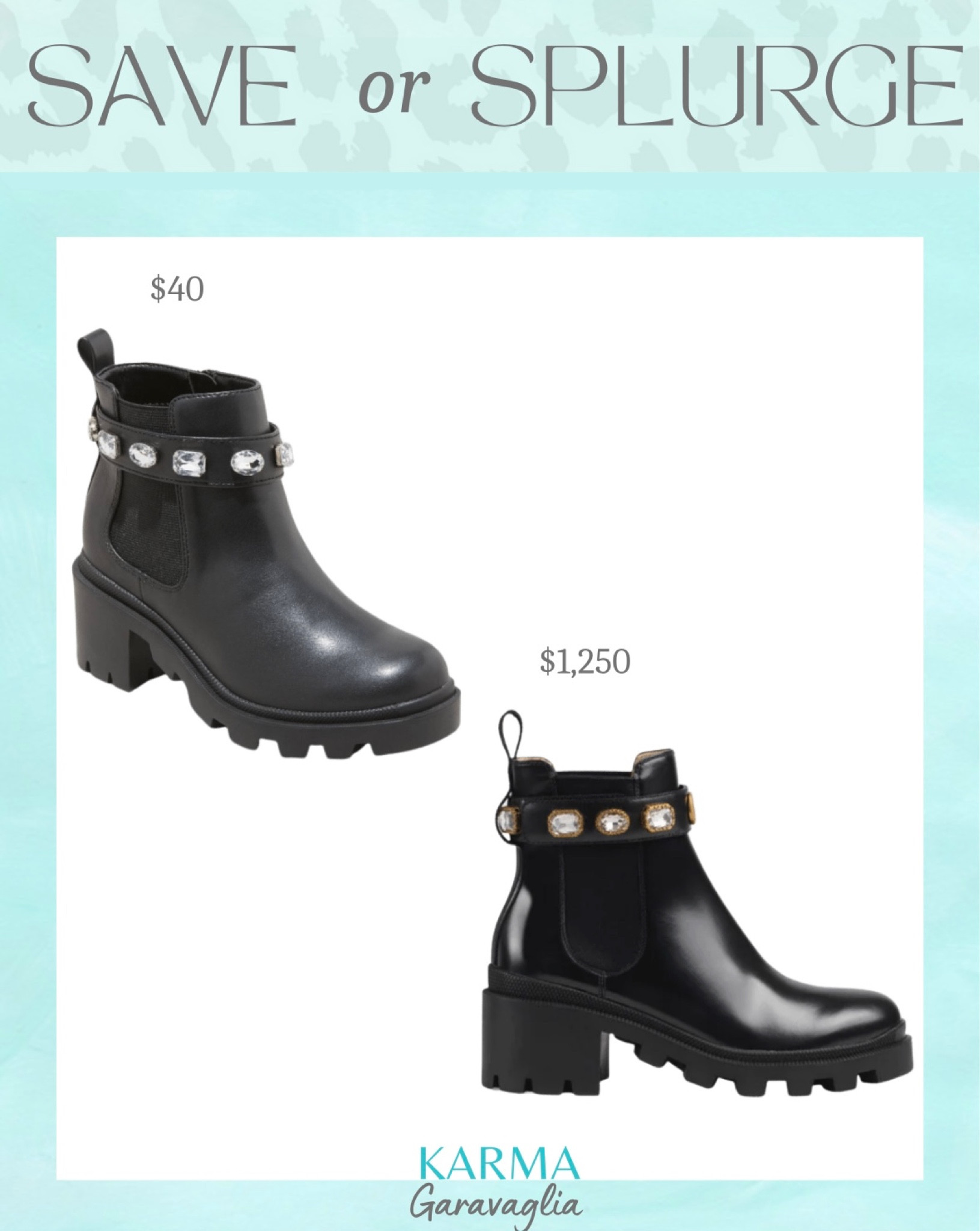 Save or Splurge, black boots, fall boots, ankle boots, faux leather boots, Gucci, Target, designer inspired dupes, #designerdupes #falloutfits #guccidupes #ankleboots #blackboots 

Follow me @karmagaravaglia for more fashion finds, beauty faves, lifestyle, home decor, sales and more! So glad you’re here!! XO!!


#LTKstyletip #LTKSeasonal #LTKshoecrush