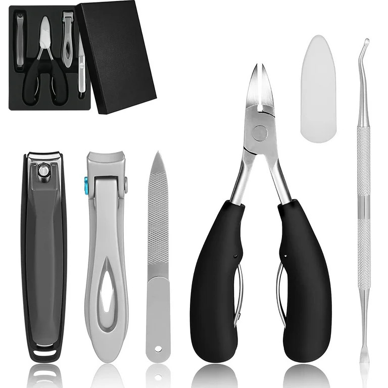 Nail Clippers Set, Toenail Clippers for Seniors Thick Toenails, Professional Stainless Steel Fing... | Walmart (US)