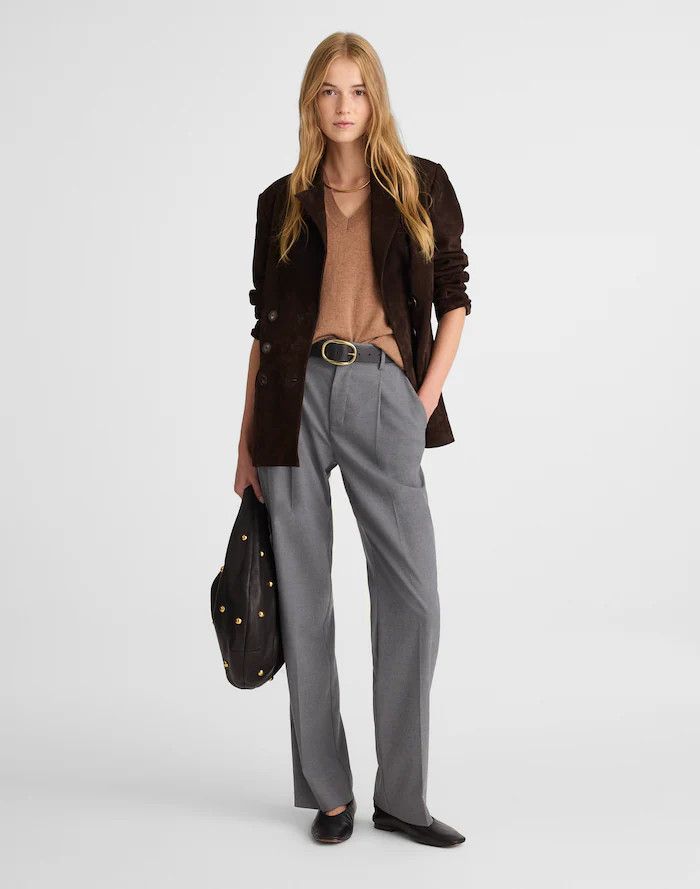 Slouchy Straight Pants in Brushed Twill | Madewell