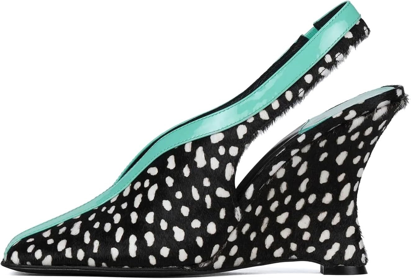 Women's Wedge Heels Slingback Square Toe Wedges Comfort Dressy Pumps Shoes | Amazon (US)