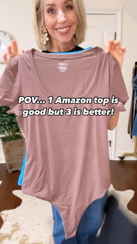 Amazon tops from Pumiey. They come in many colors and I’m wearing a medium in all 3. Love all the different necklines!

Over 40, Amazon fashion, Amazon finds, spring outfits

#LTKover40 #LTKVideo #LTKfindsunder50