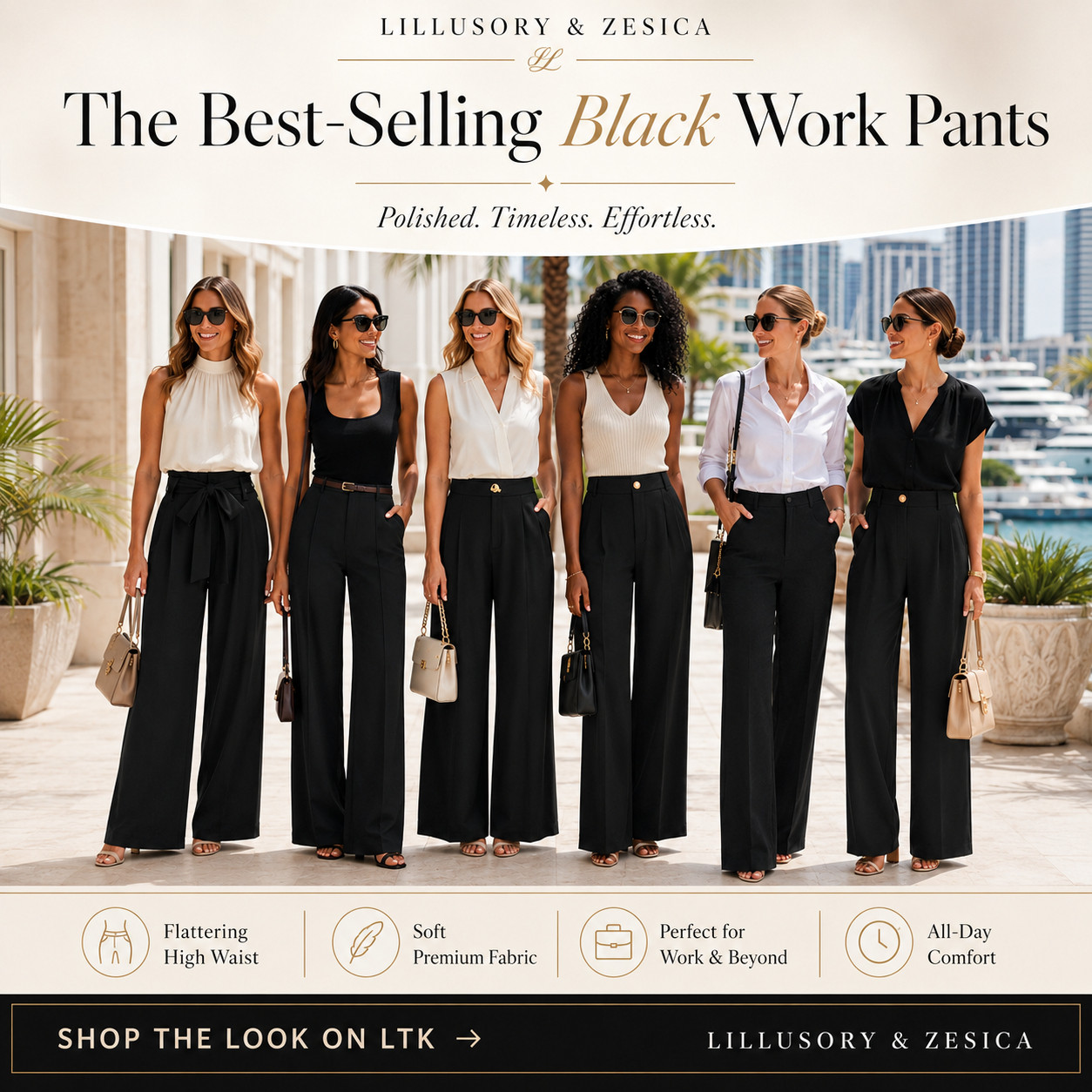 LILLUSORY & ZESICA Summer Workwear | Best Selling High-Waisted, Wide Leg, Dressy Black Work Pants

The black work pants that make every outfit look instantly polished!!

These best-selling LILLUSORY & ZESICA pants are the kind of affordable Amazon workwear find that feels like a true closet staple. 

They’re sleek, flattering, timeless, and so easy to style when you want to look put together without overthinking it.

The high-waisted fit, wide-leg silhouette, soft drapey fabric, and palazzo-style shape give them that expensive-looking workwear feel while still being comfortable enough for all-day wear.

Perfect for office days, meetings, teacher outfits, business casual looks, interviews, conferences, work trips, dinner after work, or any day you need an outfit that looks elevated fast.

Style them with a crisp button-down, sleeveless knit, bodysuit, blouse, blazer, flats, loafers, heels, or sandals — black pants like these are the kind of piece you can rewear constantly and never feel like you’re repeating the same outfit.

I pulled together the styles worth checking first so you don’t have to scroll forever. 

These are classic, comfortable, flattering, and exactly the kind of pants that make getting dressed feel easier.

📌 SAVE this for your next affordable workwear refresh.

↓ Everything is linked!

#LTKSaleAlert #LTKWorkwear #LTKTravel