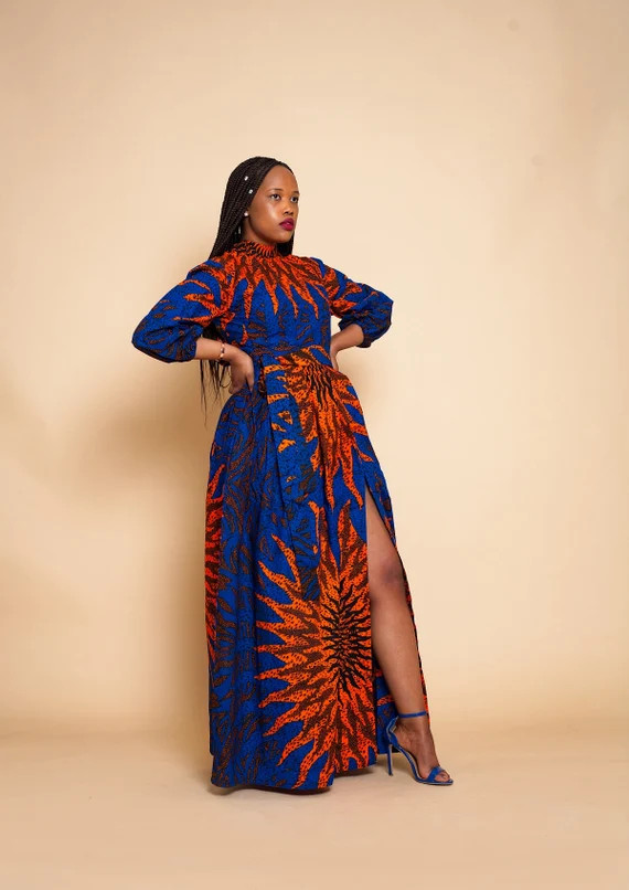 Long dress african print dress ankara dress african print | Etsy | Etsy (US)