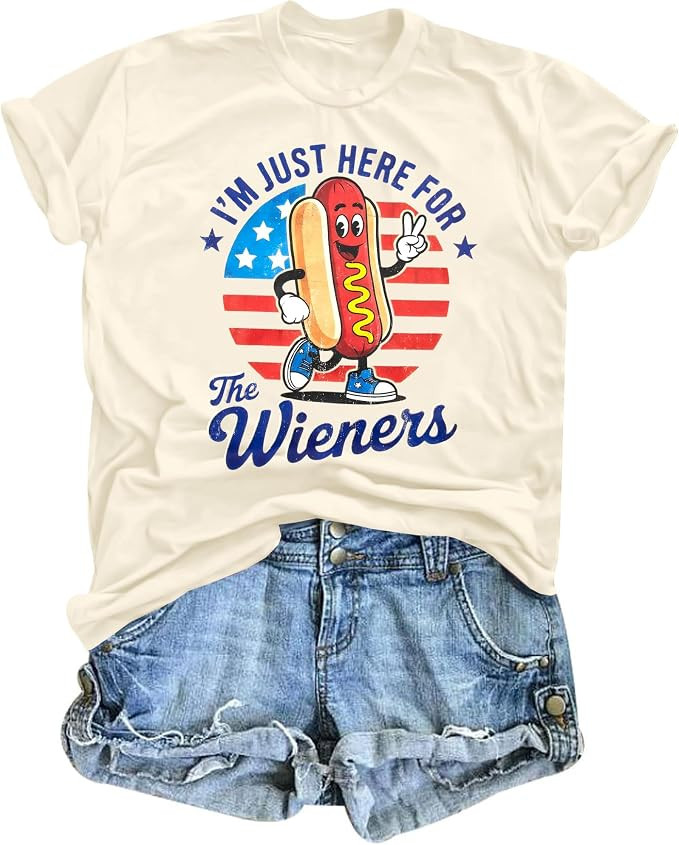 4th of July Shirt Women American Flag Shirts Independence Day T-Shirt Funny Patriontic Short Slee... | Amazon (US)