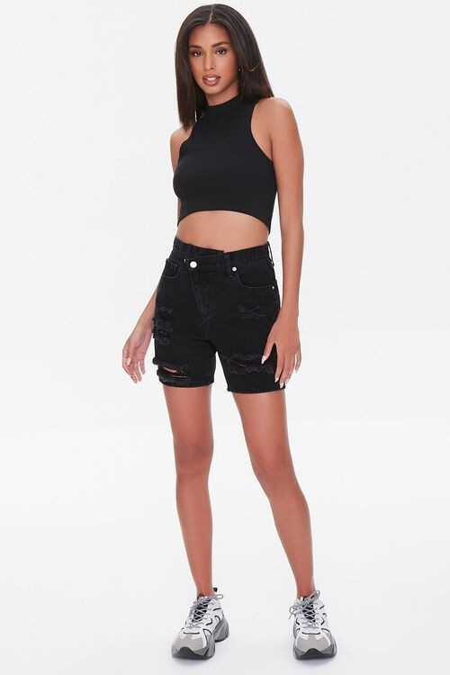 Crisscross-Waist Denim Shorts | Forever 21 (US)