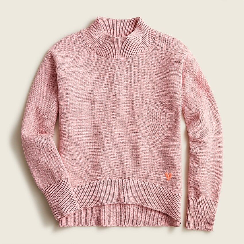 Girls' cotton mockneck sweater | J.Crew US