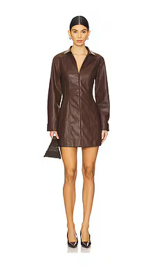 SOVERE Sway Shirt Dress in Deep Coffee from Revolve.com | Revolve Clothing (Global)