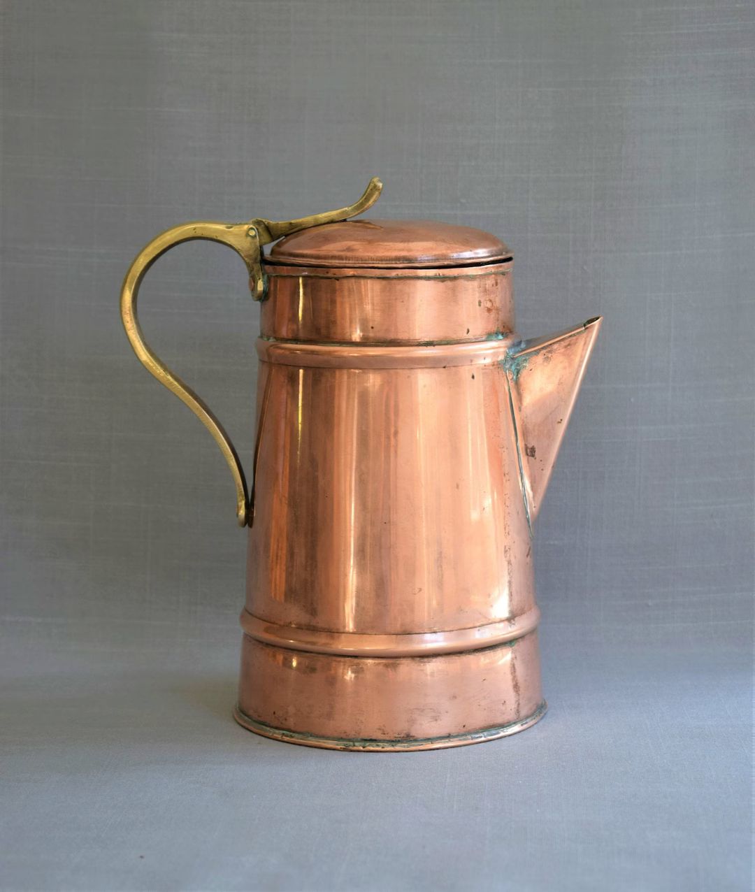 Vintage Copper and Brass Copper Coffee Pot 9 Made in - Etsy | Etsy (US)