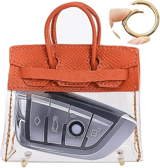 Mini Creative Handbag Design Car keychain,Women Car Key Bag Mini Handbag,Exquisite Transparent Sm... | Amazon (US)