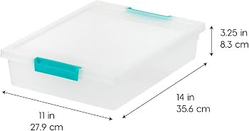 IRIS USA Storage Bins with Lids |Made in USA| 6 Qt - (4-Pack) - Clear     Sensory Craft Organizer... | Amazon (US)