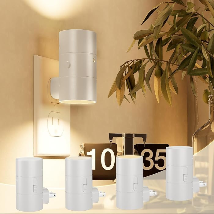NIORSUN Night Lights White, 4 Pack | Amazon (US)