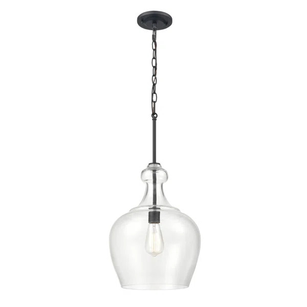 1 Light 12 In. Modern Gold Pendant | Wayfair North America