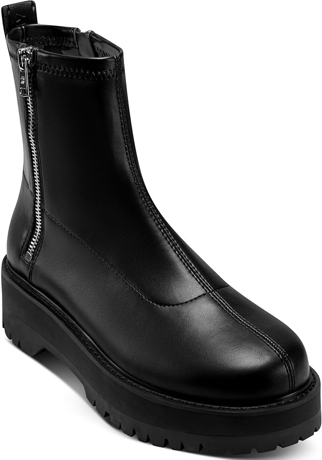 DKNY Women's Balthild Lug Sole Boot with Side Zipper Fashion | Amazon (US)