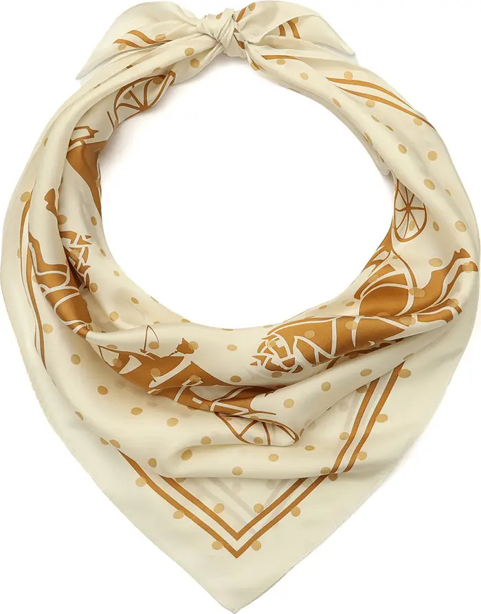 COACH Horse & Carriage Polka Dot Silk Square Scarf | Nordstrom | Nordstrom